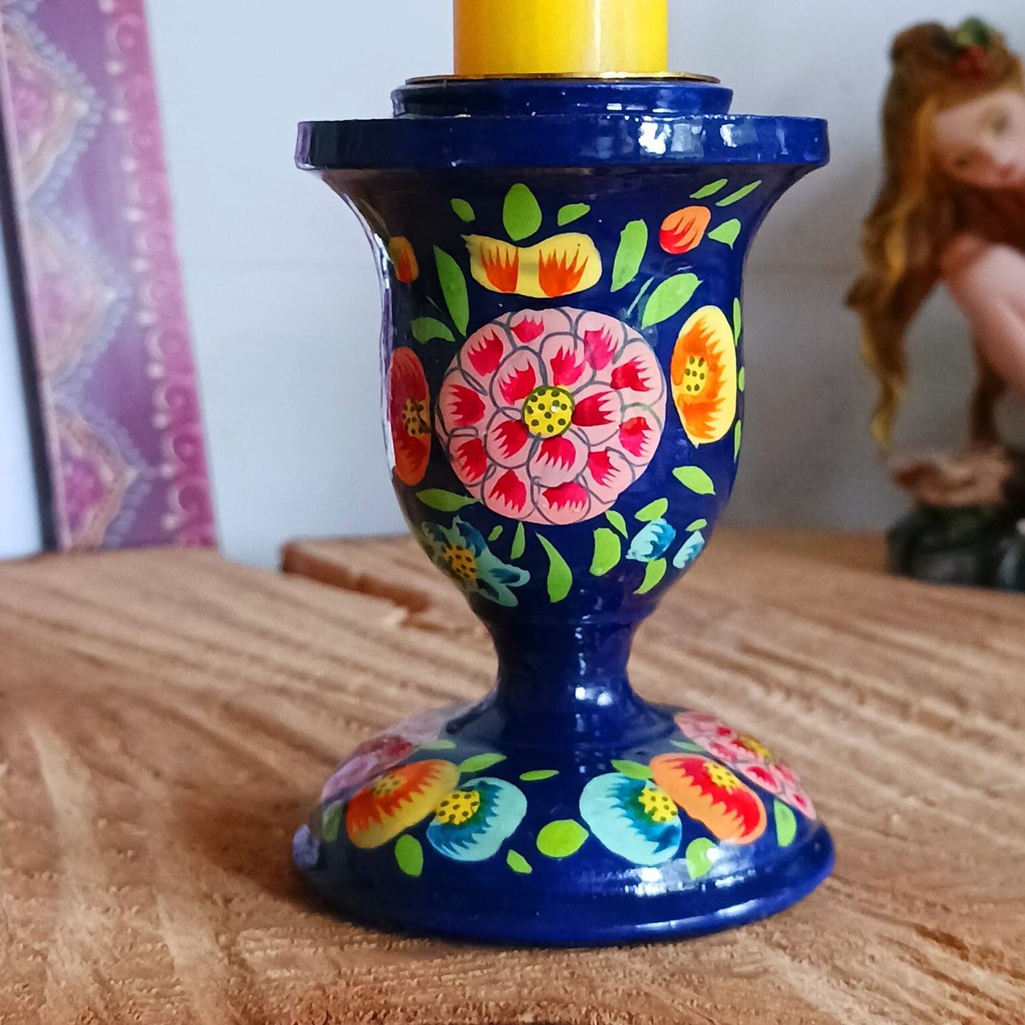 Hand Painted Kashmiri Candle Holders