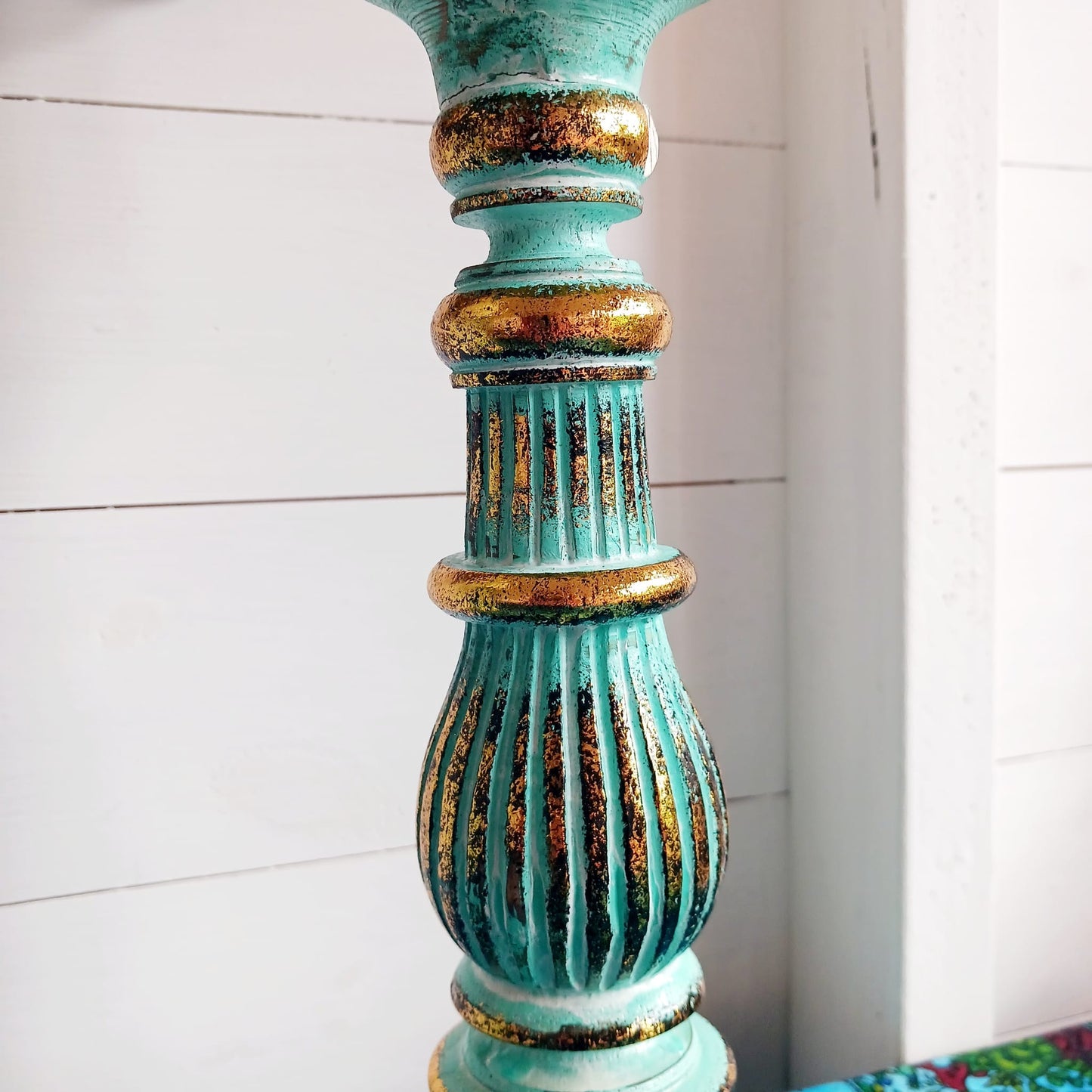 Vintage Candle Holders | Turquoise