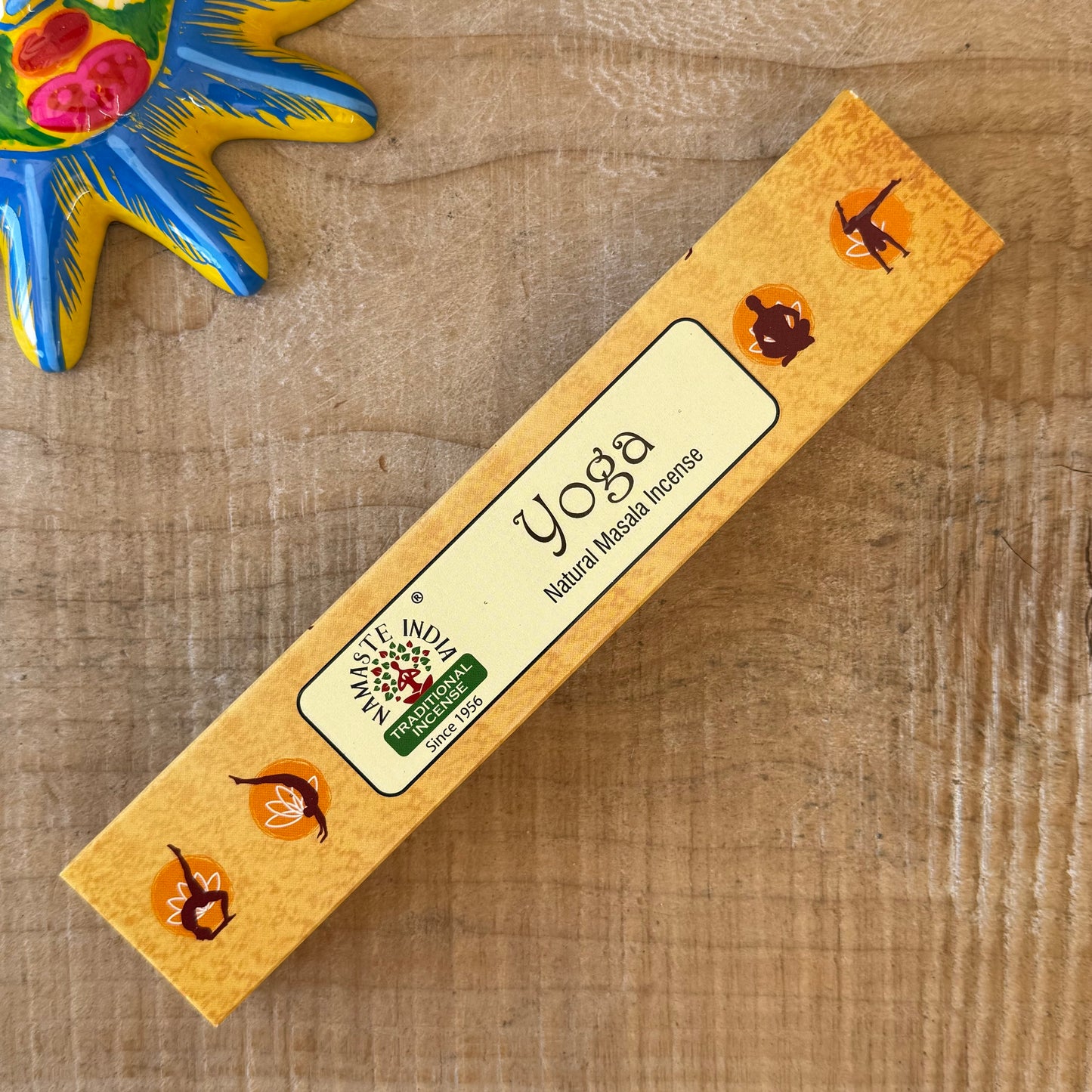 Namaste Mandala Yoga incense with musk and amber. Ideal for meditation, yoga, relaxation and mindful practice.