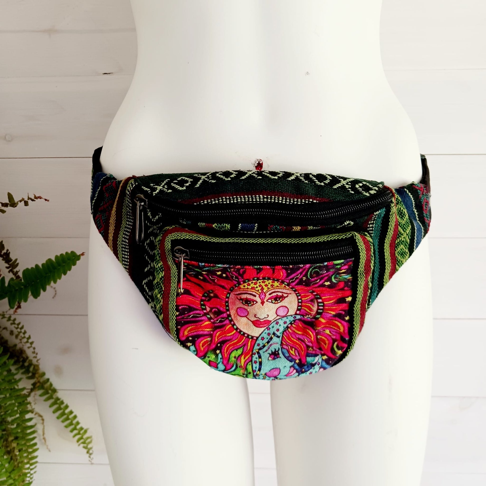 Sun Bum Bag/Hip bag Festival Bum bag | 3 zipped Compartments