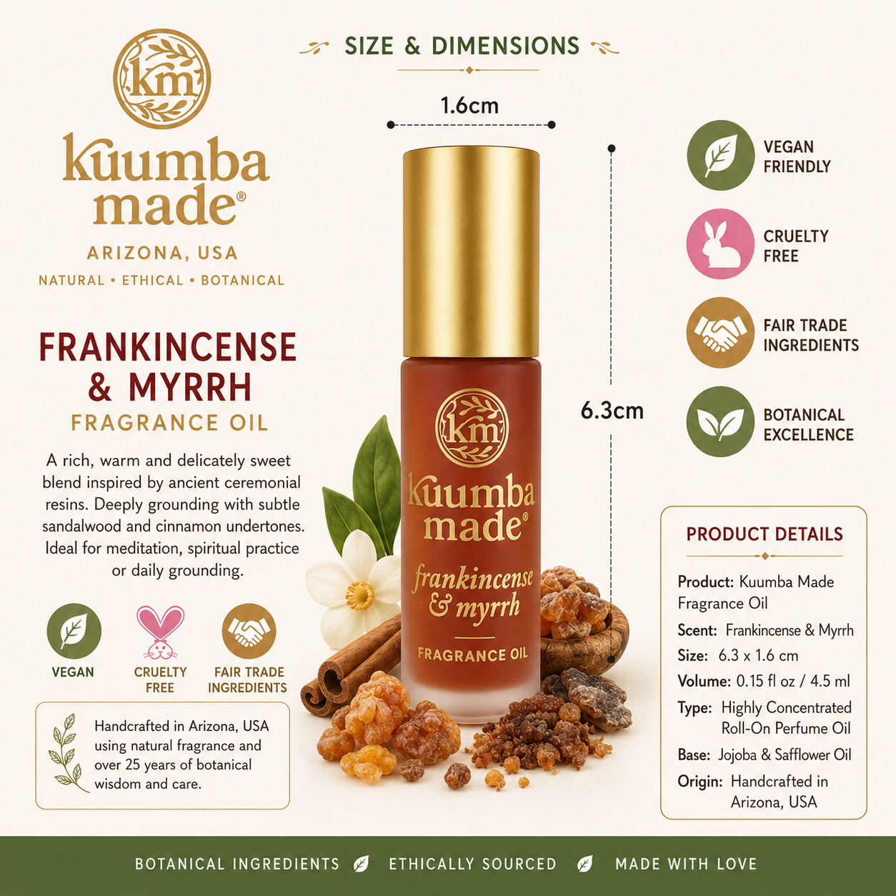 Kuumba Made Frankincense & Myrrh Fragrance Oil – Natural Perfume