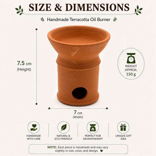 This simple and unadorned pottery burners are hand made in the outskirts of Kathmandu, Nepal, and a similar design to the little Mithila charcoal burners. These plain versions are great if you would like to paint and create your own design. Also perfect for burning resin incense, powders or dhoop cones.