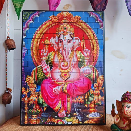 Mosaic Ganesh Wall Plaque