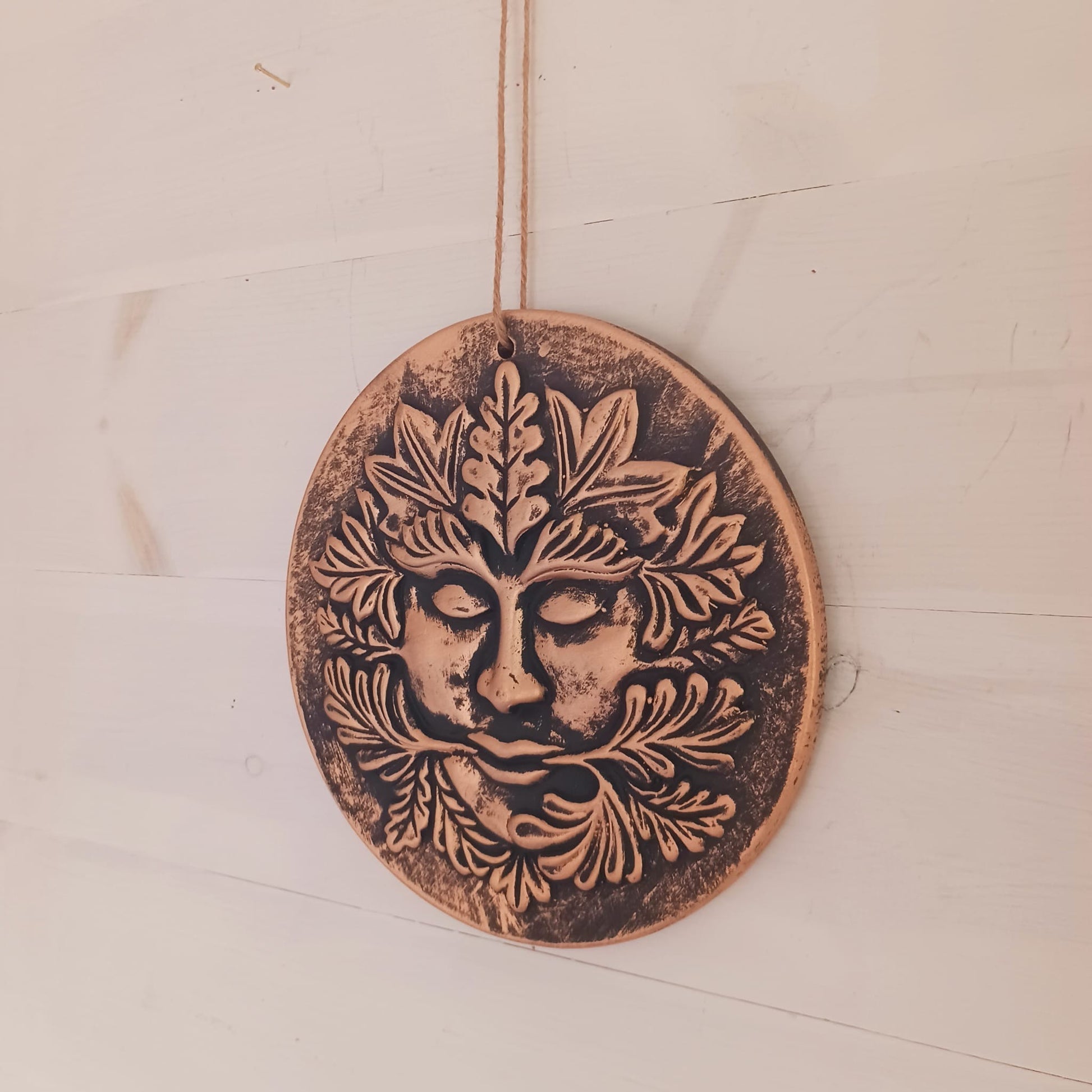 Green Goddess Terracotta Wall Plaque | Bronze Effect