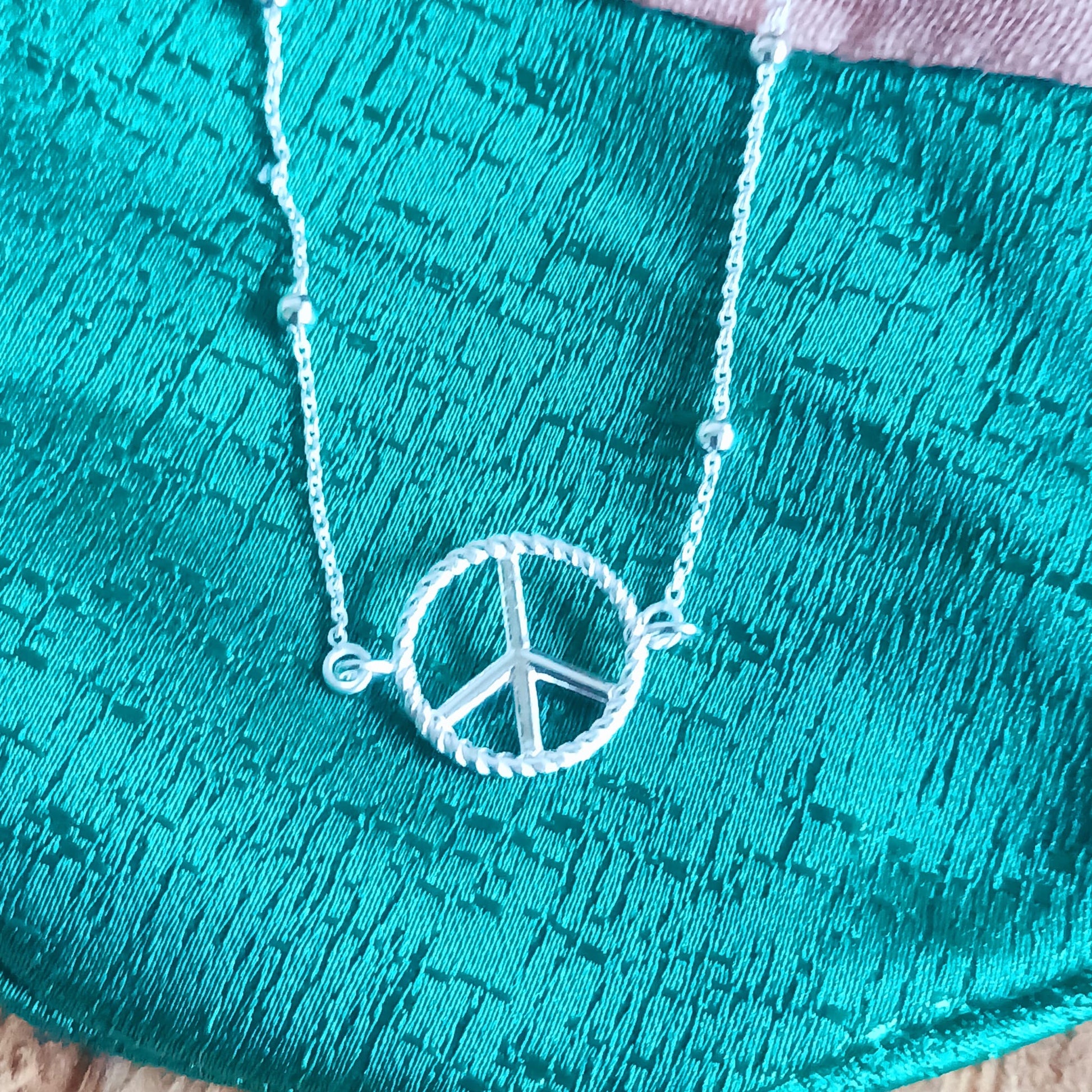 Peace Symbol Anklet | 925 Silver