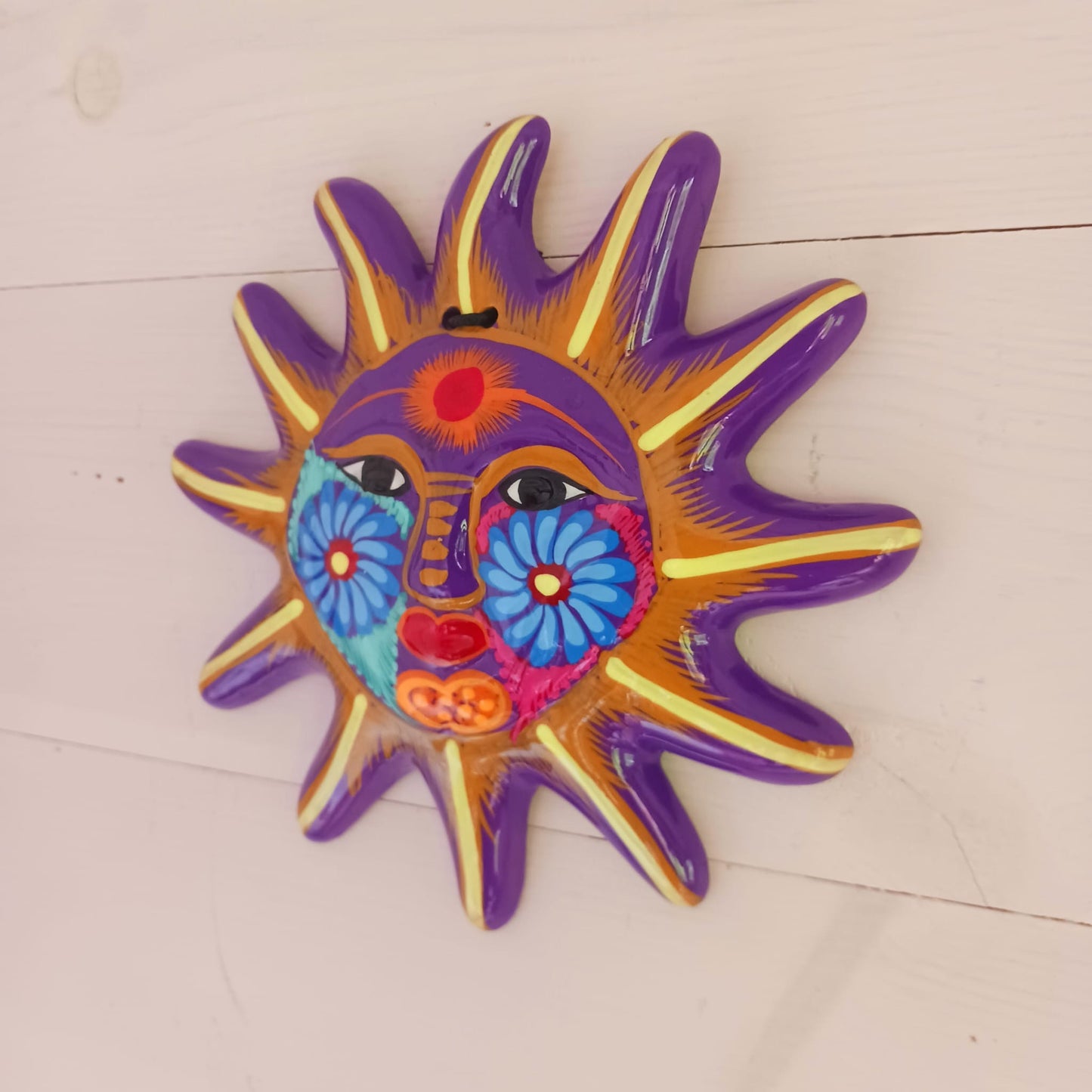 Mexican Sun Wall Plaque | Purple