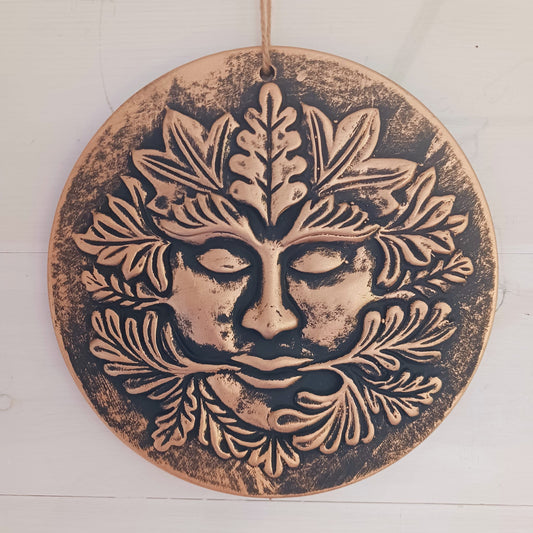 Green Goddess Terracotta Wall Plaque | Bronze Effect