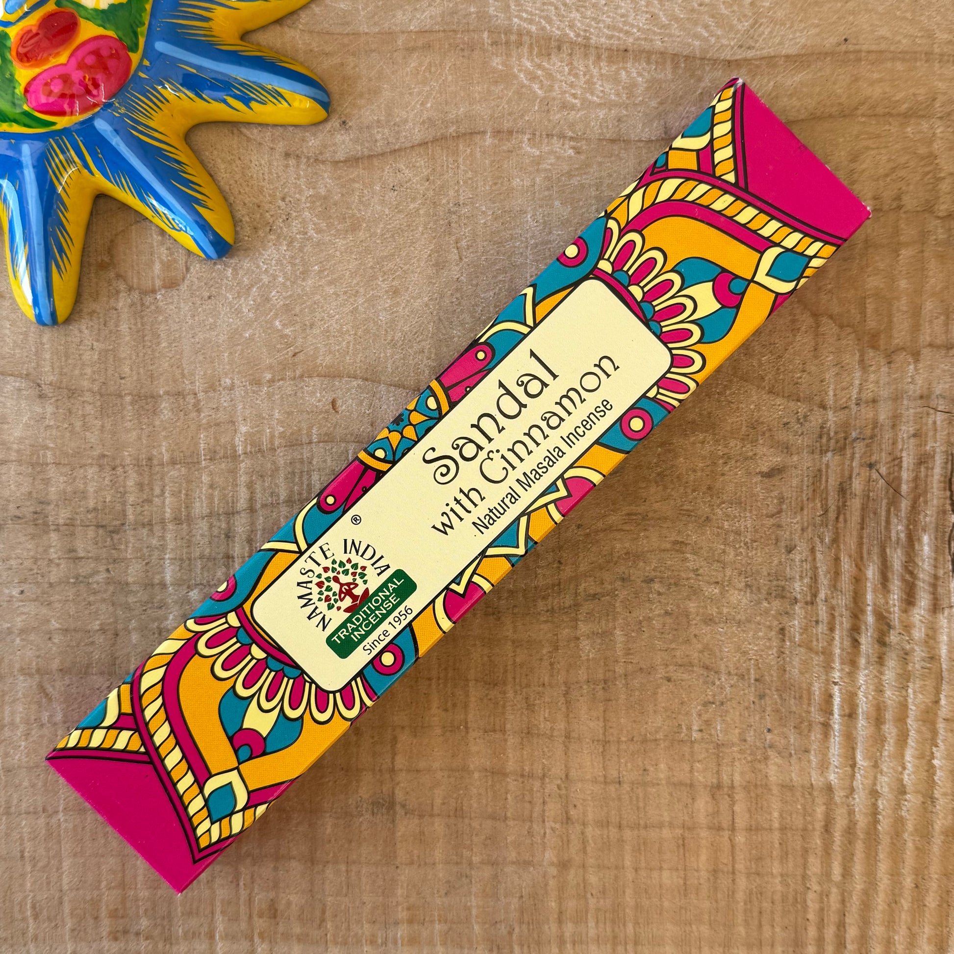 Namaste Mandala Sandalwood & Cinnamon incense. Warm masala blend for meditation, relaxation and spiritual rituals.