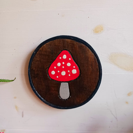 Mini Mushroom Wall Plaque