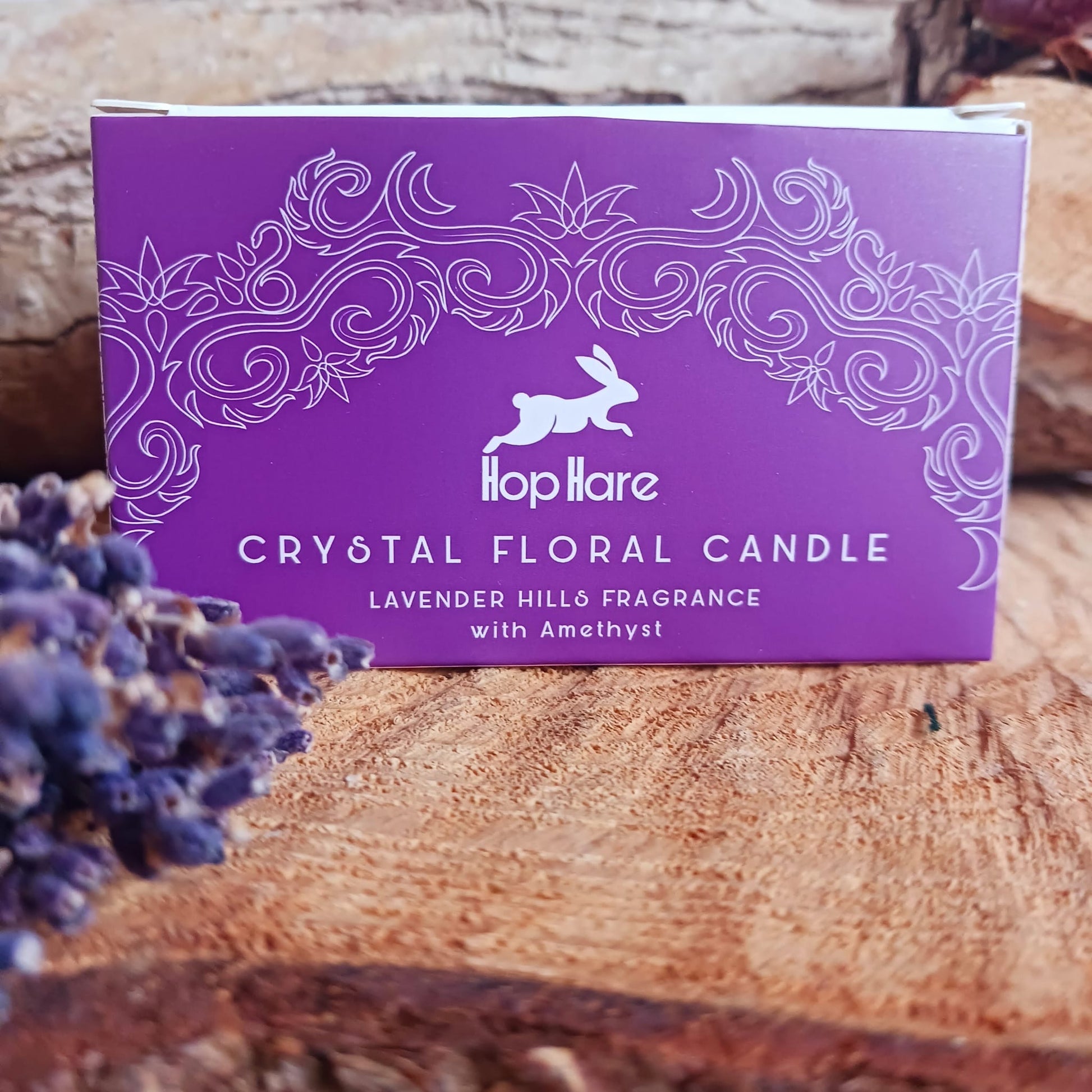 Hop Hare Crystal Magic Flower Candle | The Moon