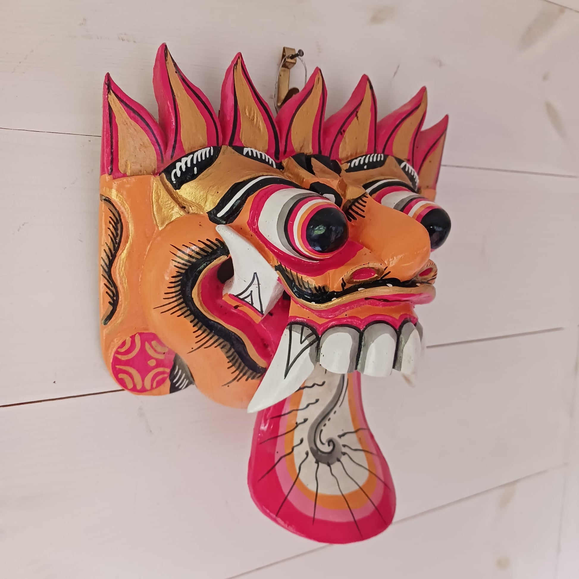 Handcarved Balinese Rangda Barong Dance Mask