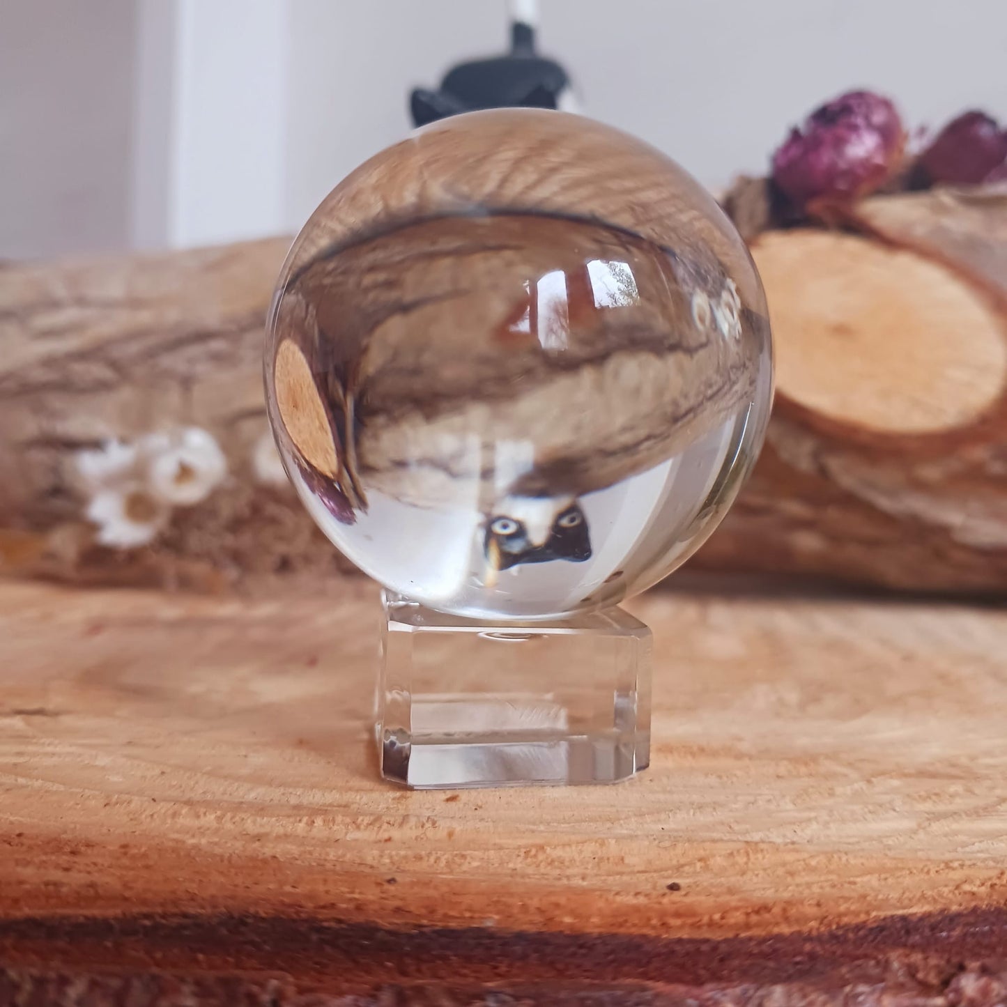 Crystal Ball with glass Stand | 5cm