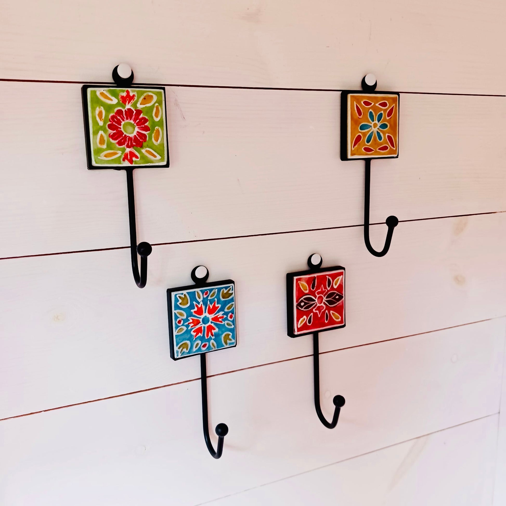 Shyla Hand Painted Tile Ceramic Hooks