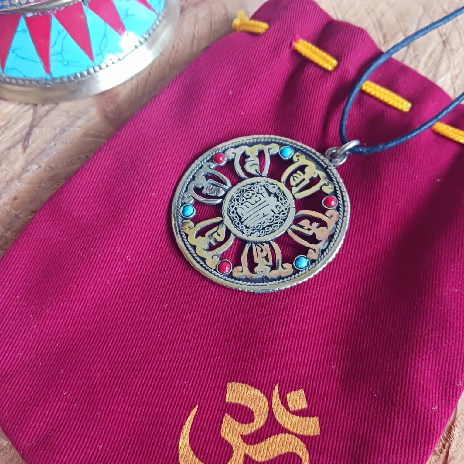 Tibetan Filigree Kalachakra Amulet