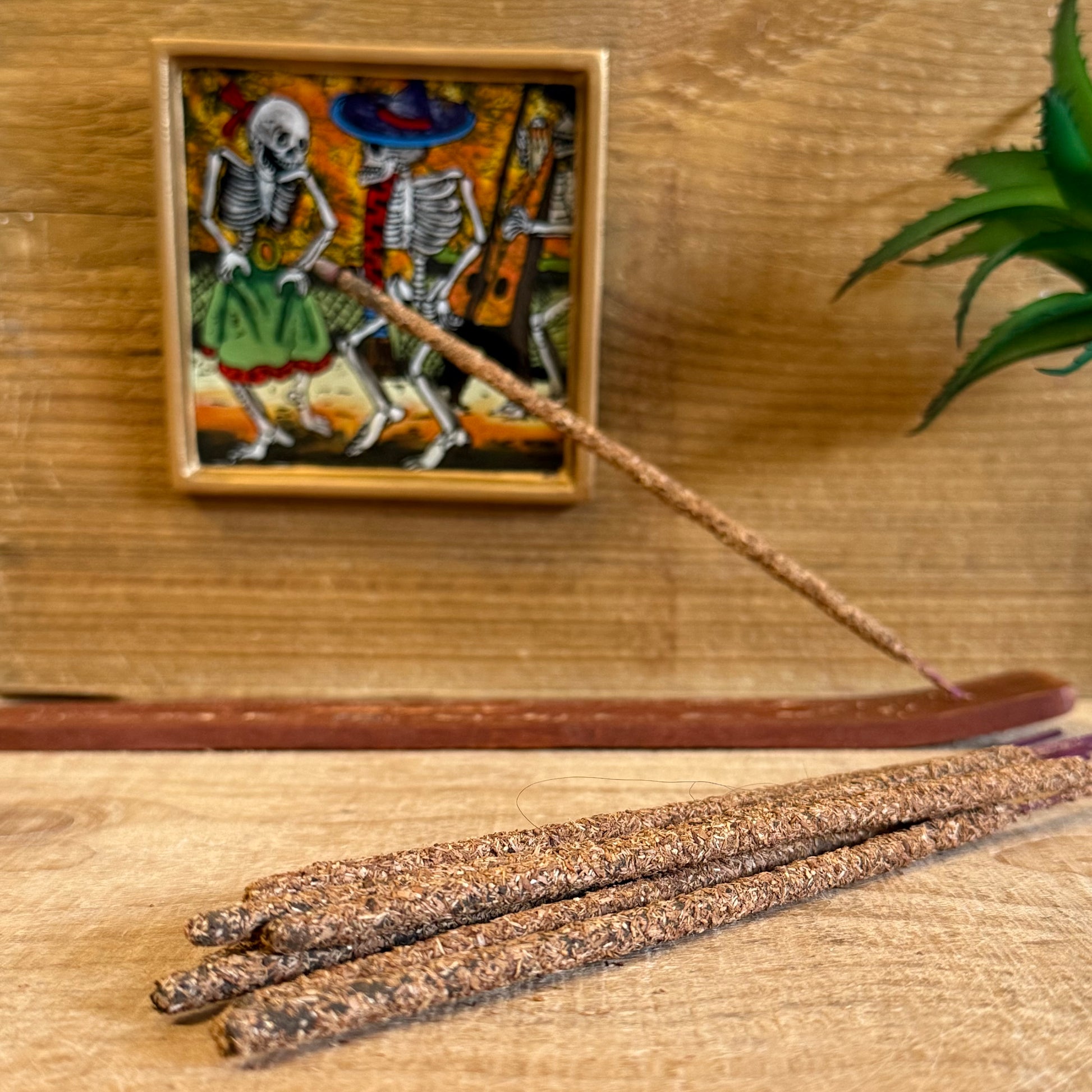 Cleanse your space and spirit with the sacred power of Mystic Spirits Palo Santo and White Sage Smudge Sticks. Hand-rolled in India, this incense is crafted from a traditional blend of fragrant gums, resins, wood powders, herbs, and spices, carrying both ancient wisdom and modern harmony.

Palo Santo, the holy wood of the shamans, offers a subtle, sweet and woody aroma with light notes of citrus and mint. Beloved for its ability to purify energy and uplift the spirit, it creates a calm and protective atmosp