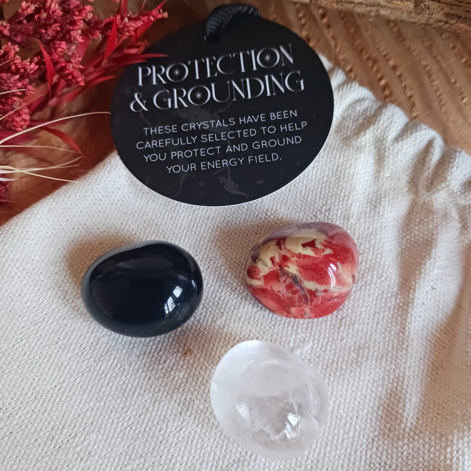 Protection and Grounding Healing Crystal Set