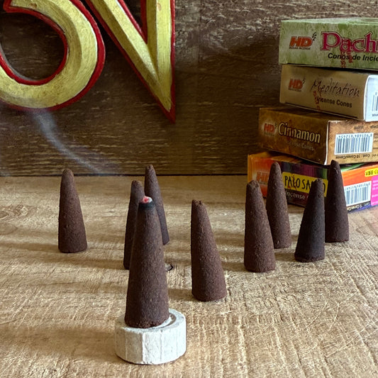 Set the mood for a chill and peaceful mind with these Meditation Hari Incense Cones by Hari Darshan. Perfect for meditation or mindfulness, their mellow, calming scent helps you relax and stay grounded.

10 Cones Per Box&nbsp;