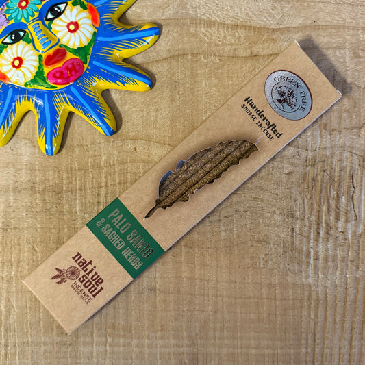 Native Soul Palo Santo Sacred Herbs smudge incense sticks. Vegan masala incense for cleansing, meditation, and spiritual balance. Handcrafted in India.