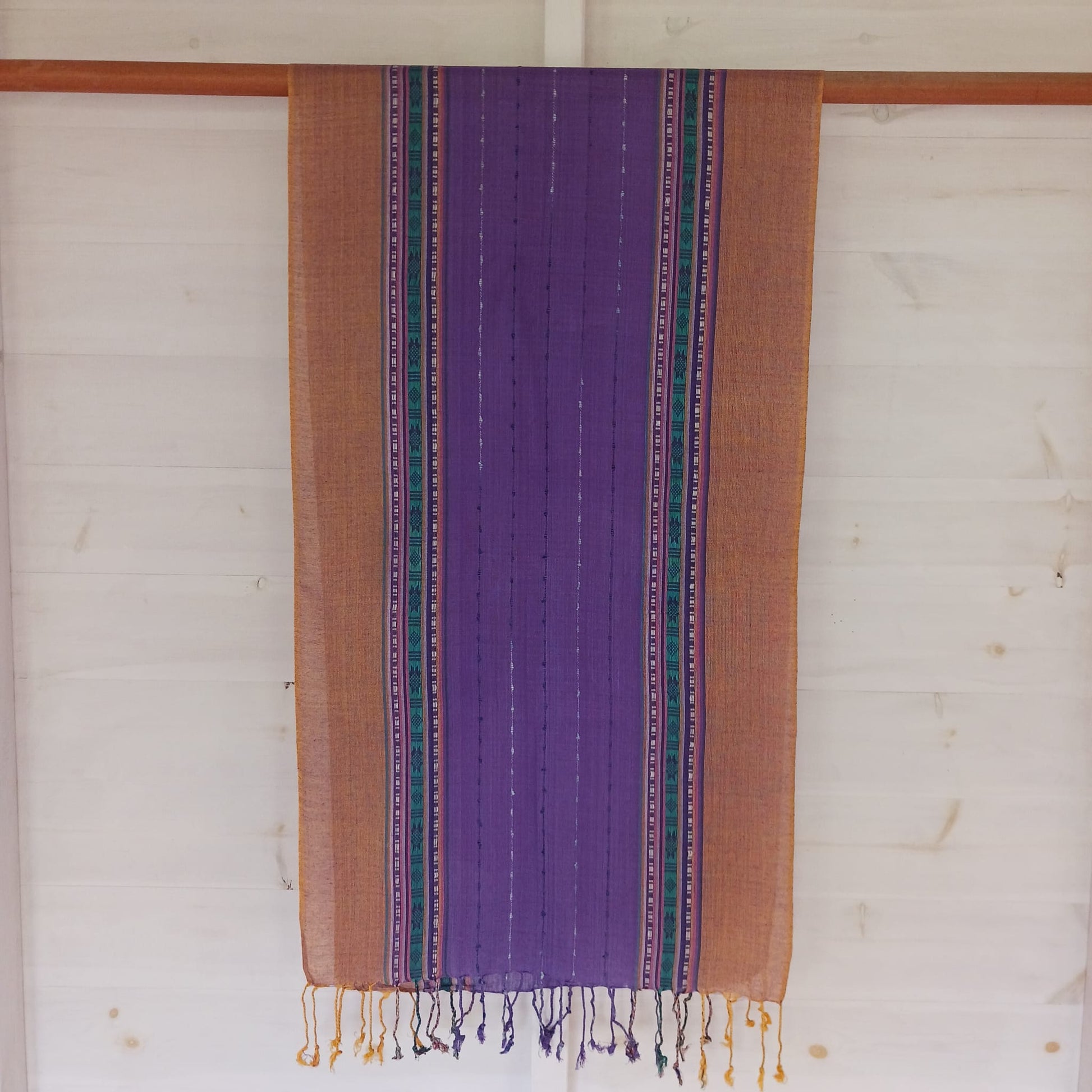 Indian Varanasi Scarves | Purple and Yellow