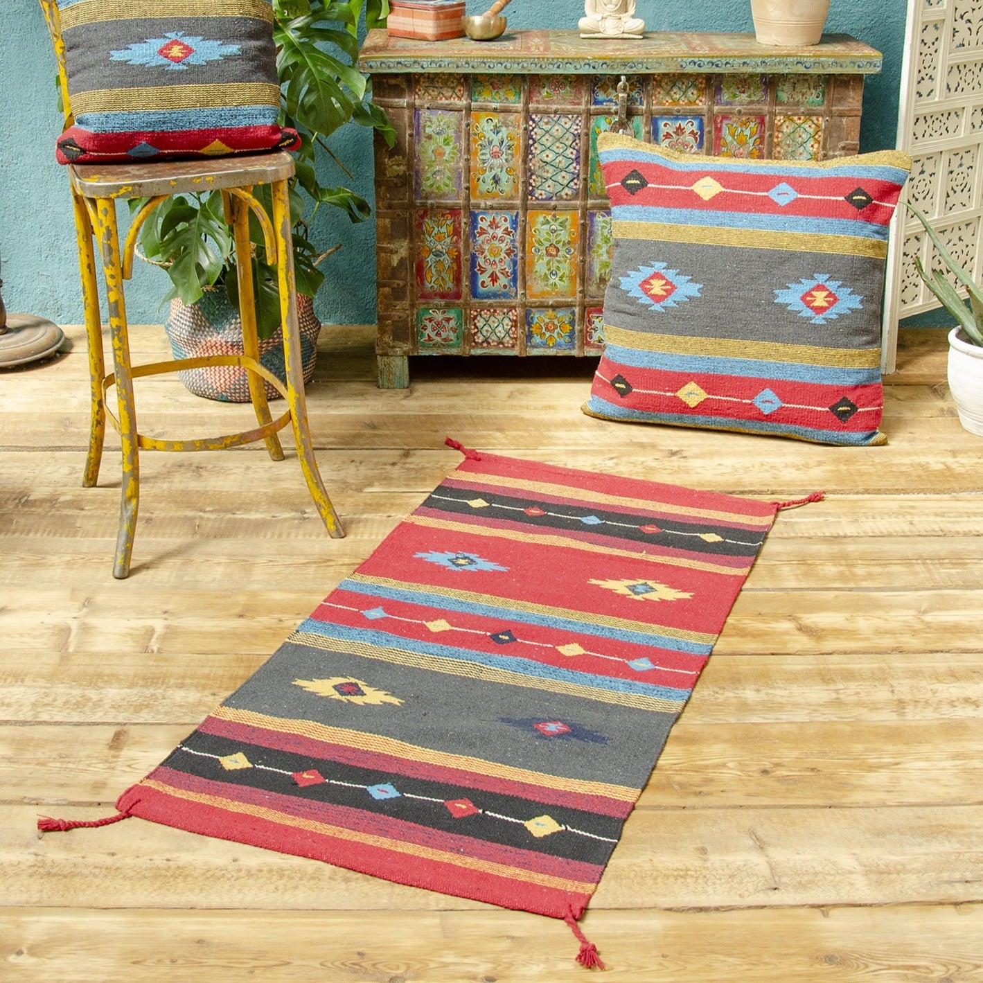 Sarkhan Handloom Kilim Rug, 70 x 140cm