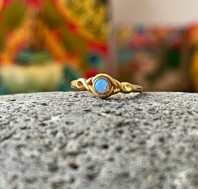 Toe Ring Azure Gold plated adjustable Toe ring