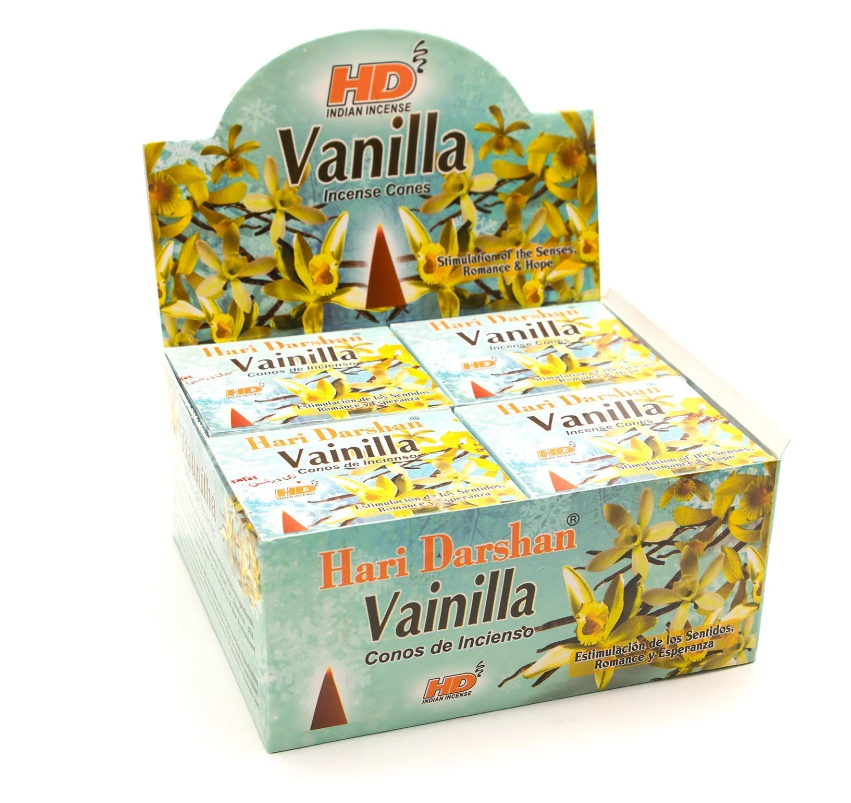 Hari Darshan Vanilla Incense Cones – Calming Sweet Aroma from India