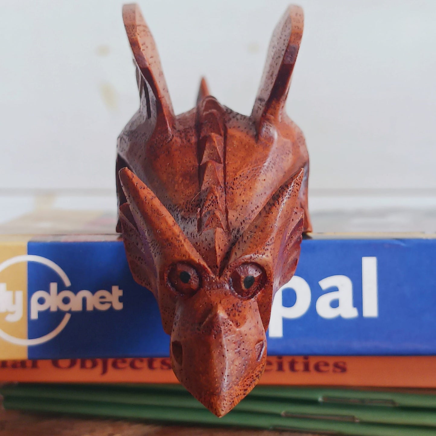 Small Natural Wood Shelf Dragon