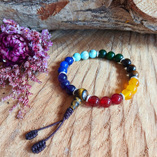 Chakra Stone Beads Wrist Mala