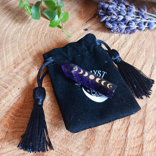 Amethyst Moon Phase Crystal Point | 5cm