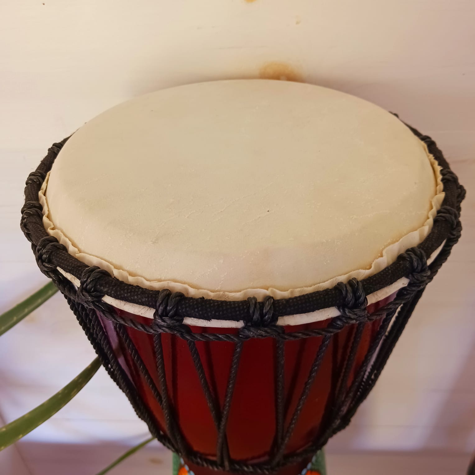 Painted Djembe Drum 40cm | Hippie festival Drums Glastonbury Drum