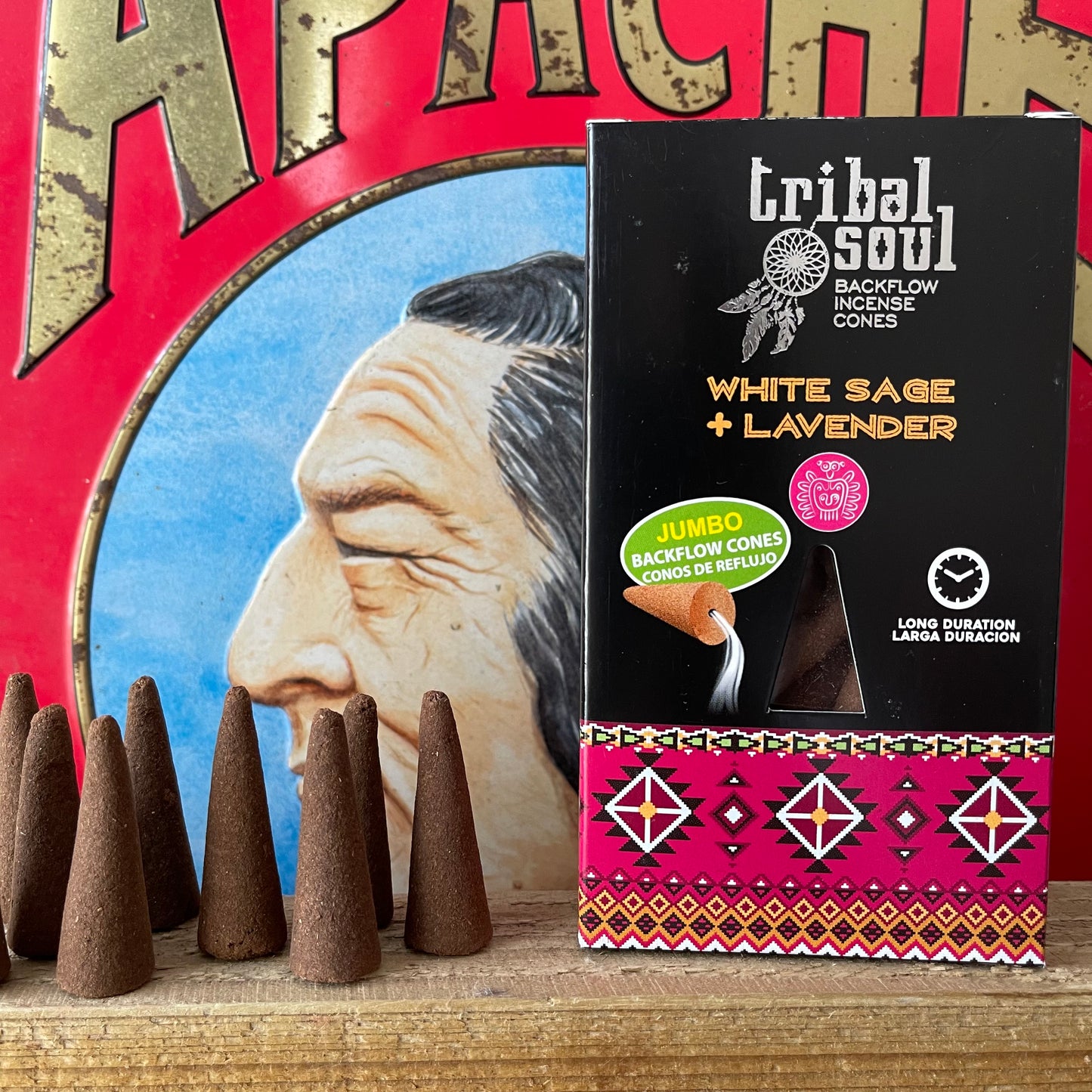 Tribal soul jumbo Backflow  incense Cones White Sage & Lavender