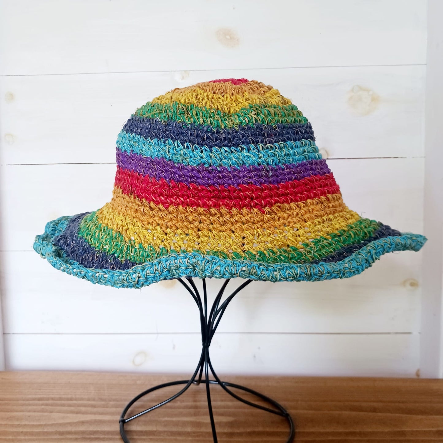 Rainbow Hemp Festival Hats | Cool Hemp Hats from Nepal