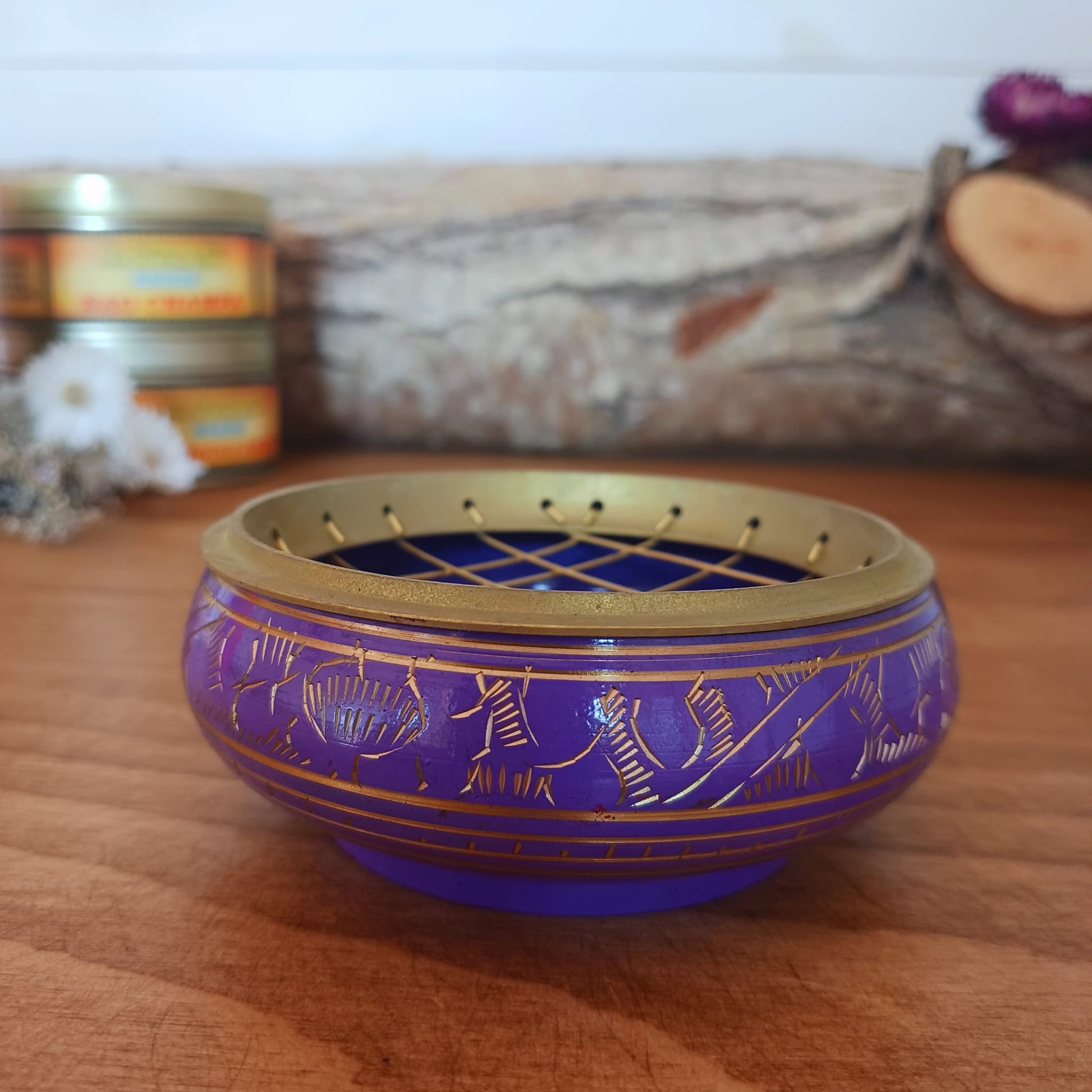 Crown Chakra Resin Incense Burner | Charcoal Jar (Small)