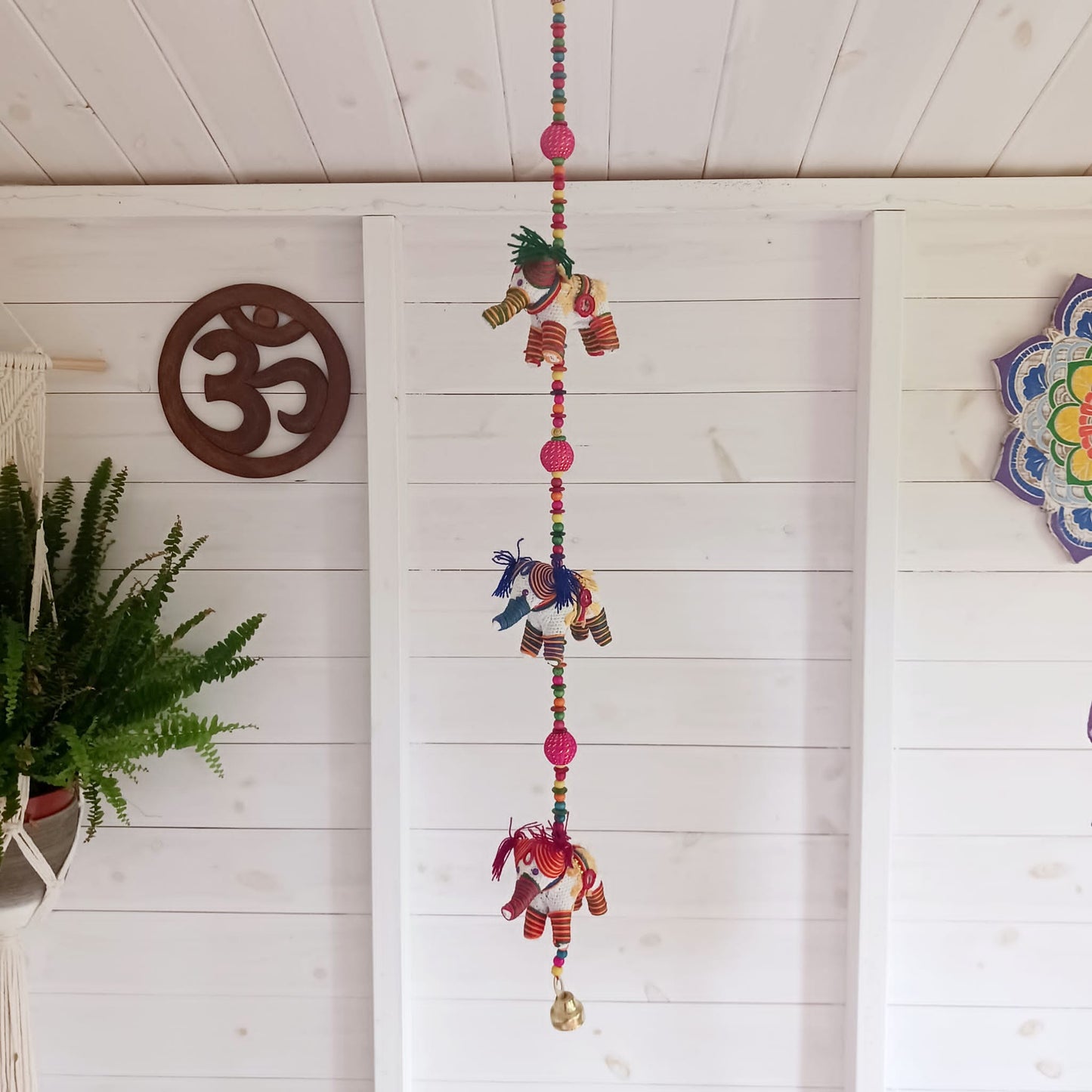 String Of Three Indian Elephants with Bell