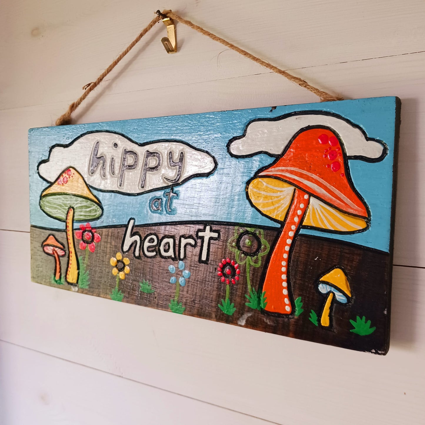 Hippy At Heart Wall Plaque