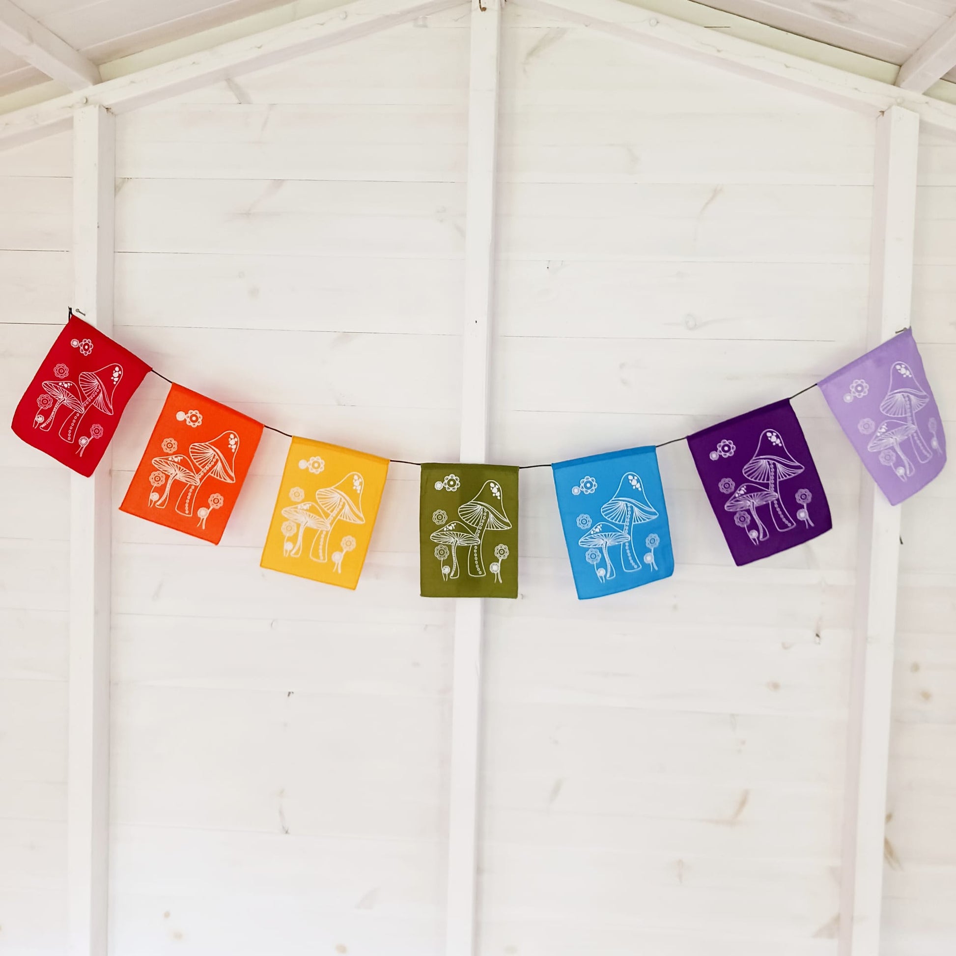 Mushroom Flags | Bunting Cosmic Magic Mushroom Groovy Party Flags