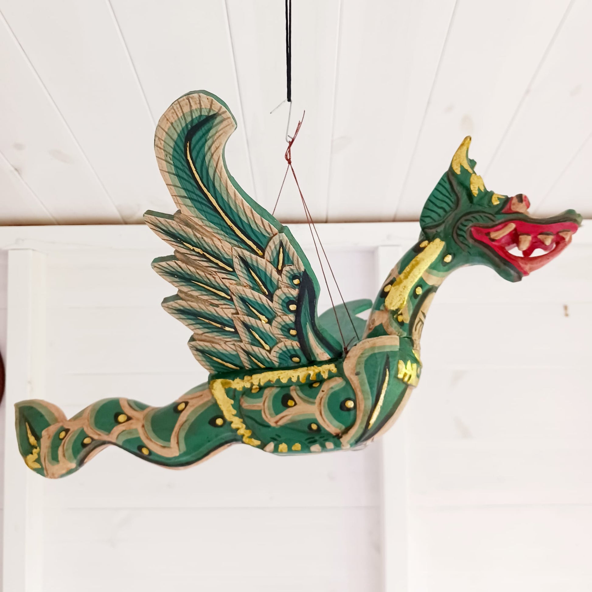 Flying Dragon Mobile (Green) hanging dragon Mobile