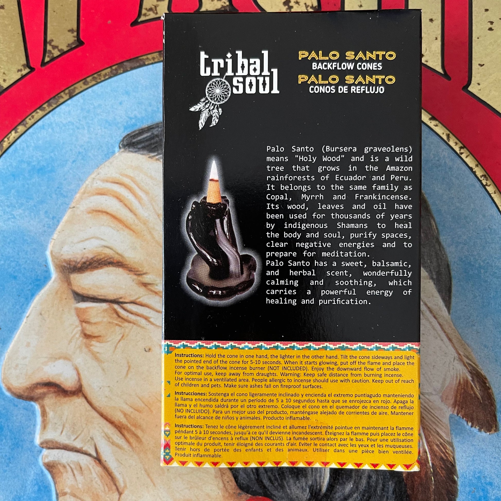 Tribal soul jumbo Backflow  incense Cones Palo Santo