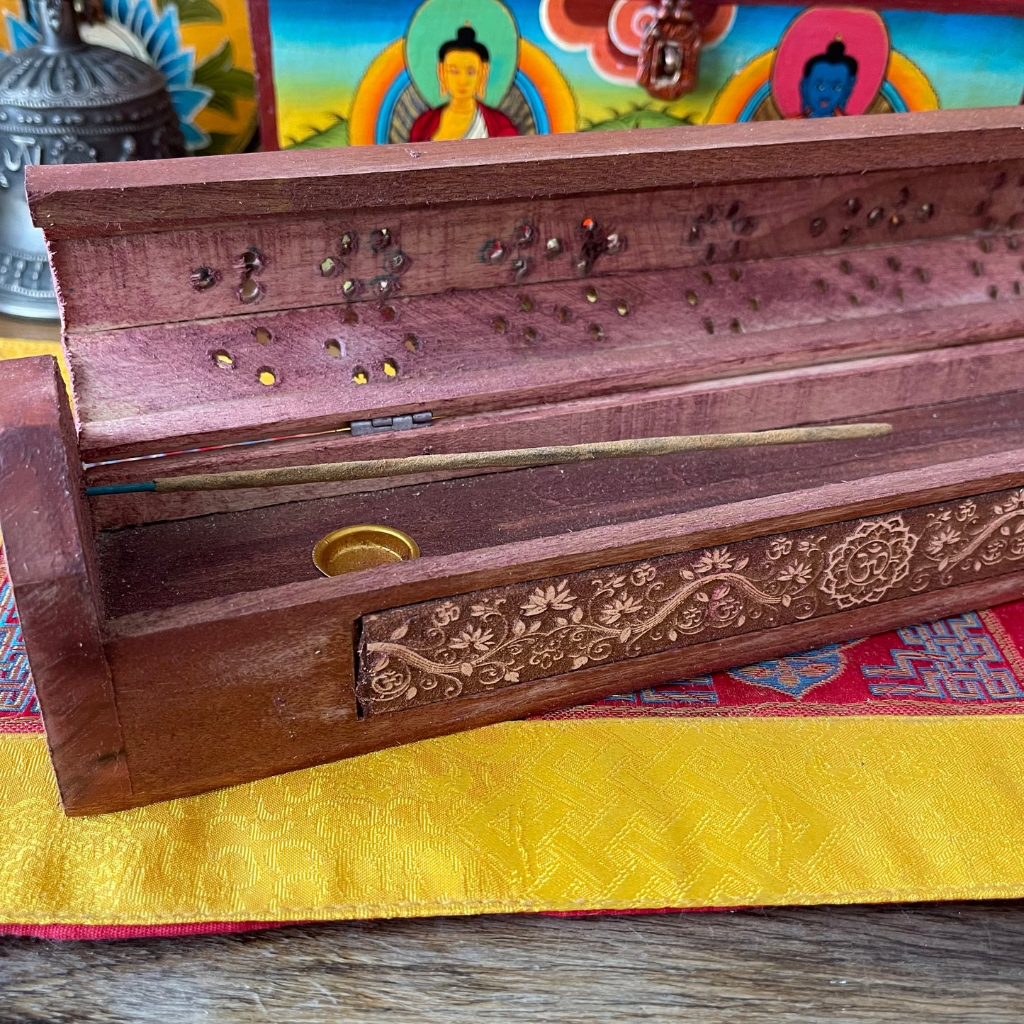 Incense sticks burner and storage box OM design