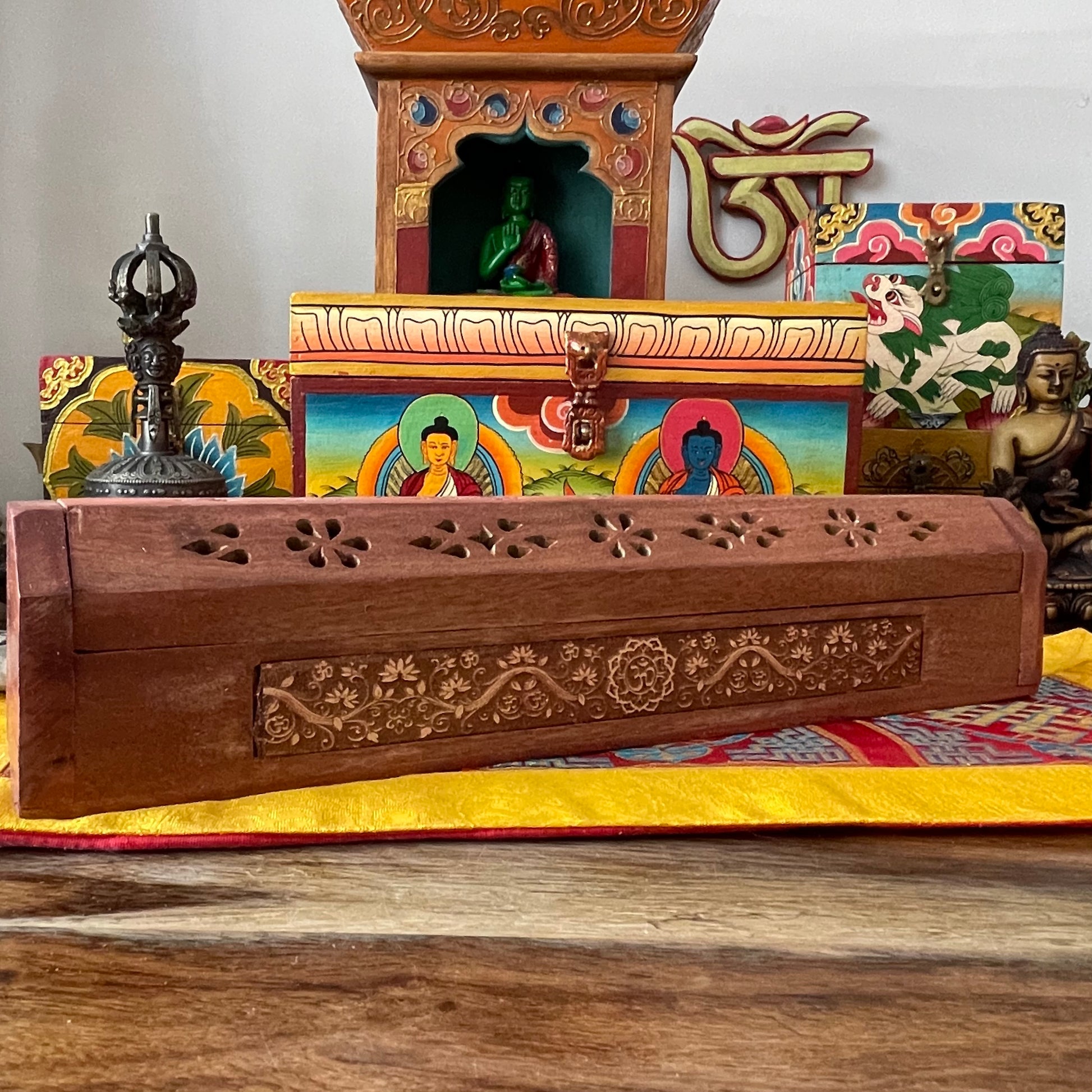 Incense sticks burner and storage box OM design