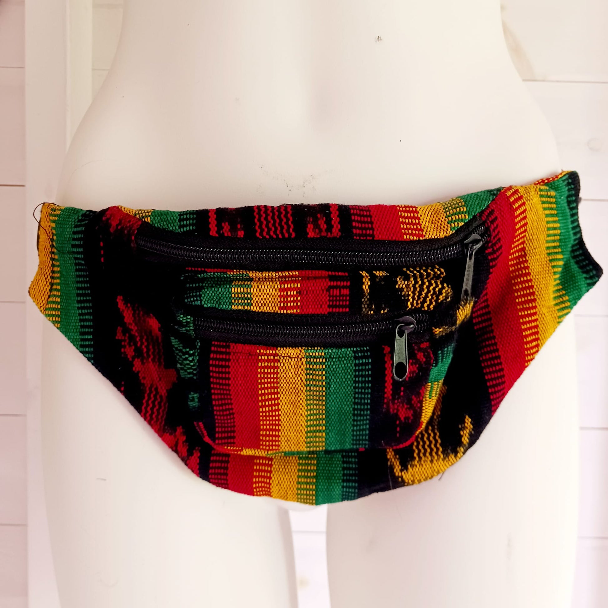 Rasta Hip bag Festival Bum bag 3 zipped Compartments