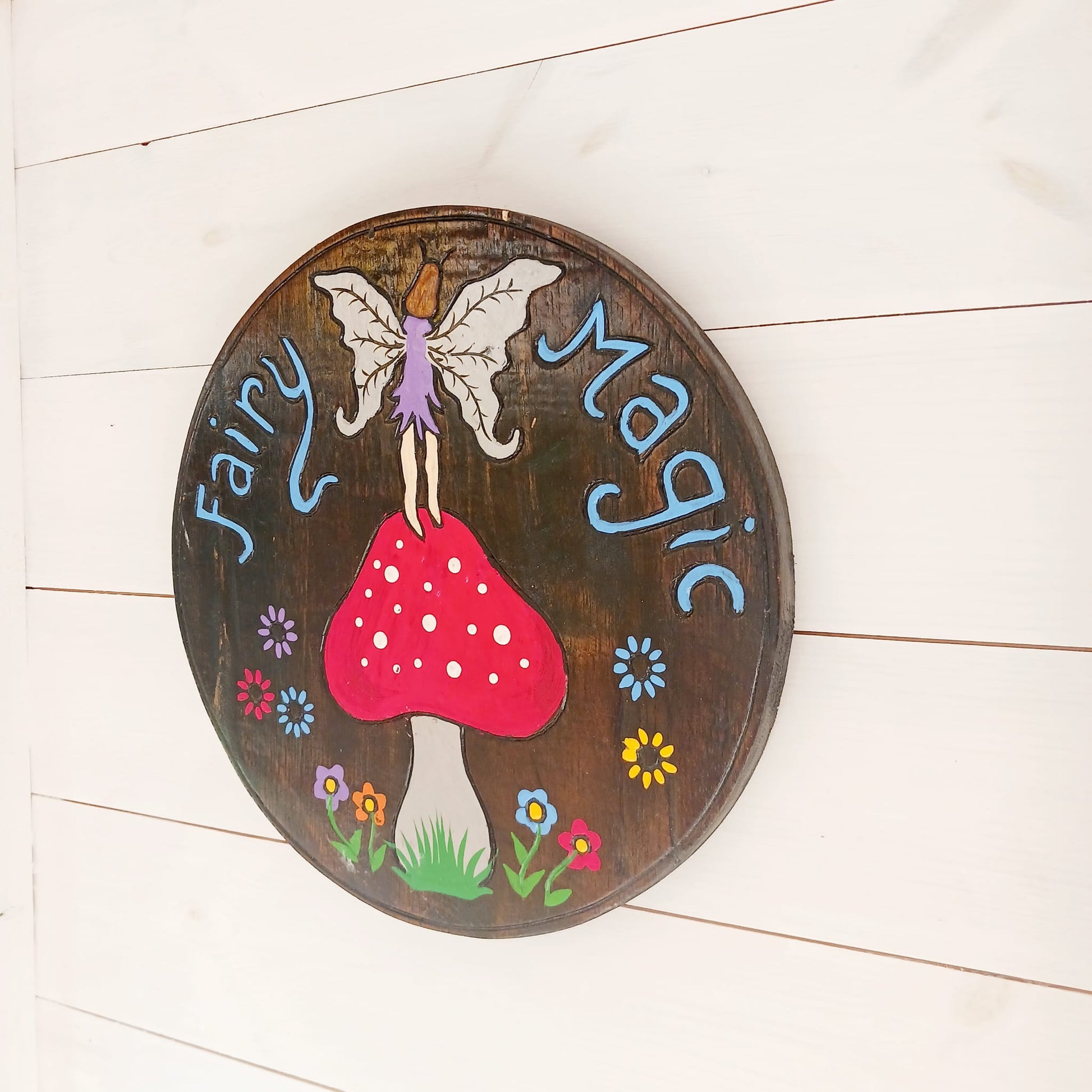 Fairy Magic Wall Plaque wall plaque groovy Mushrooms