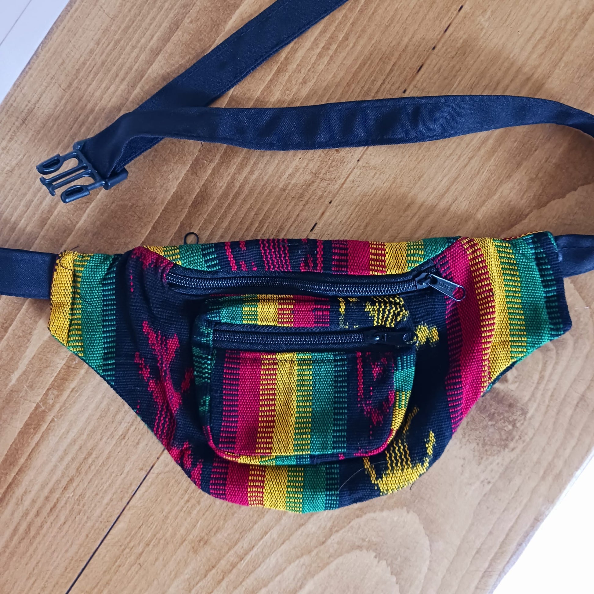 Rasta Hip bag Festival Bum bag 3 zipped Compartments