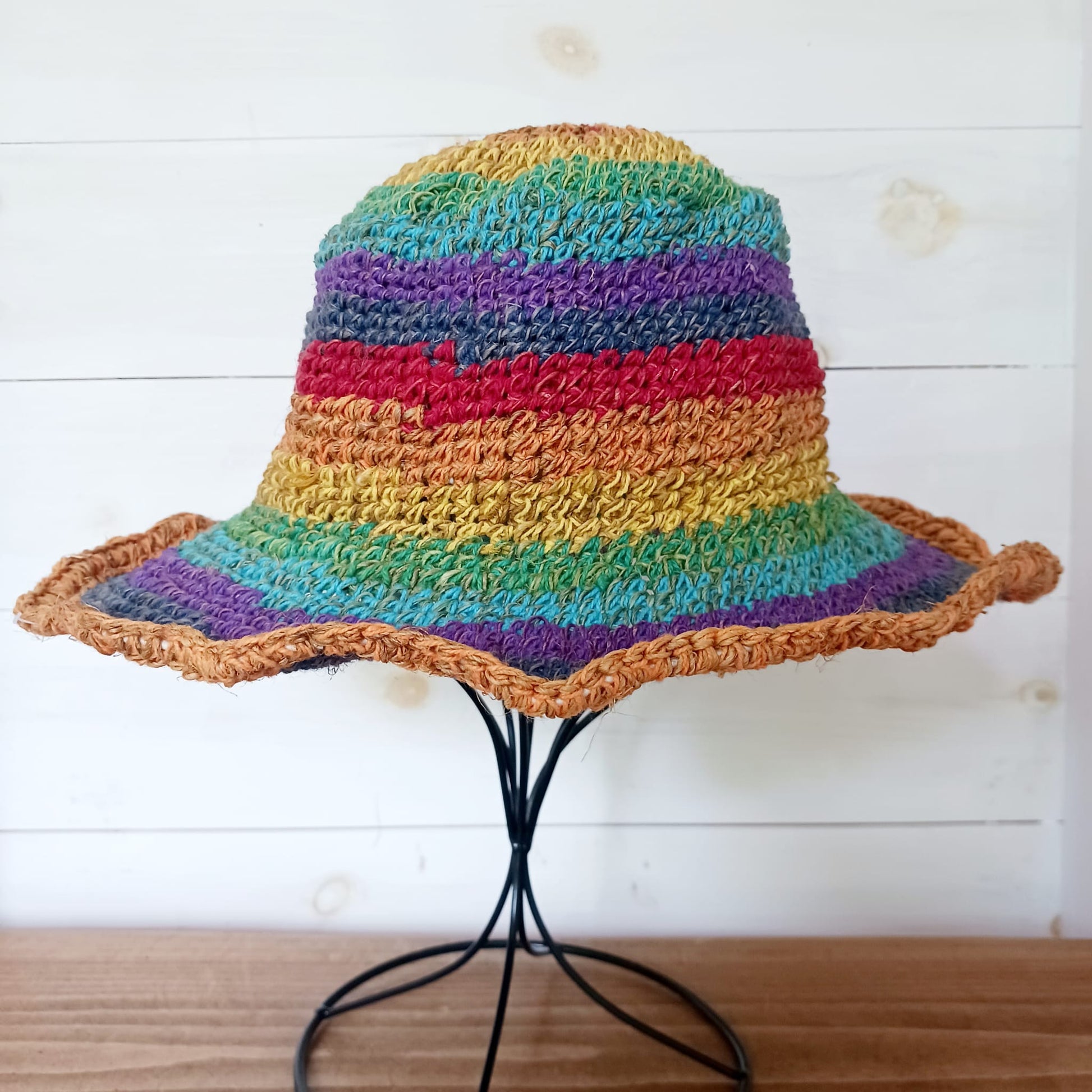 Rainbow Hemp Festival Hats | Cool Hemp Hats from Nepal