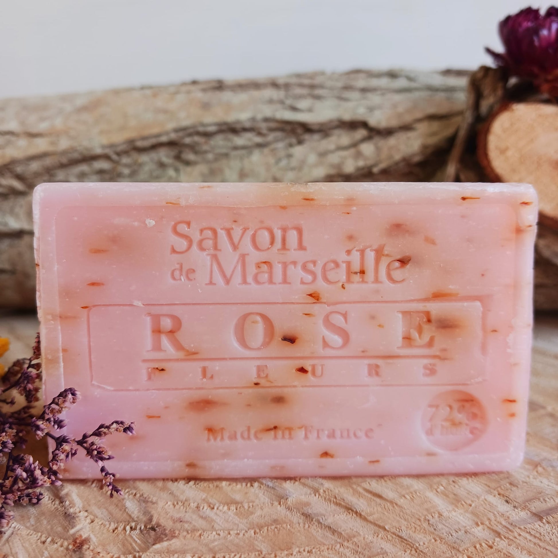 Natural Marseille Rose Petal Soap 100gm Bar