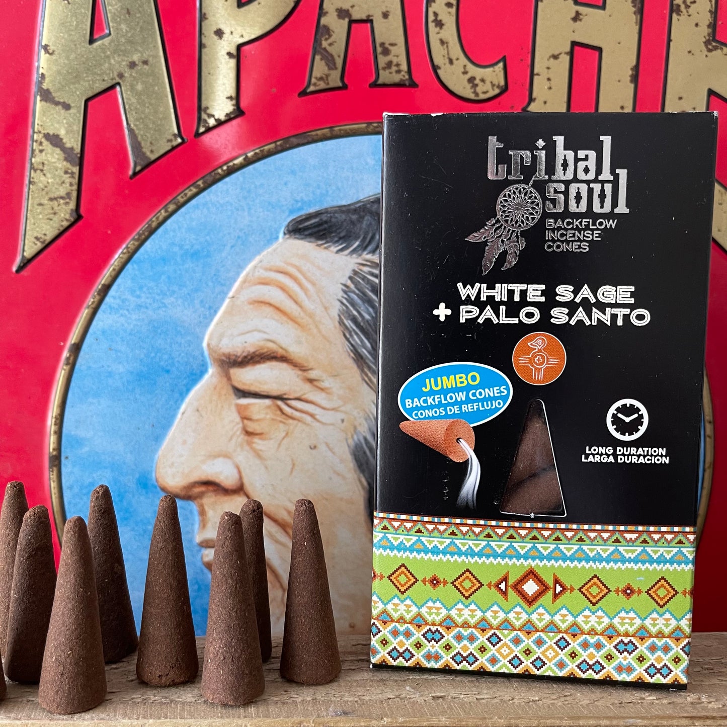 Tribal soul jumbo Backflow  incense Cones White Sage & Palo Santo