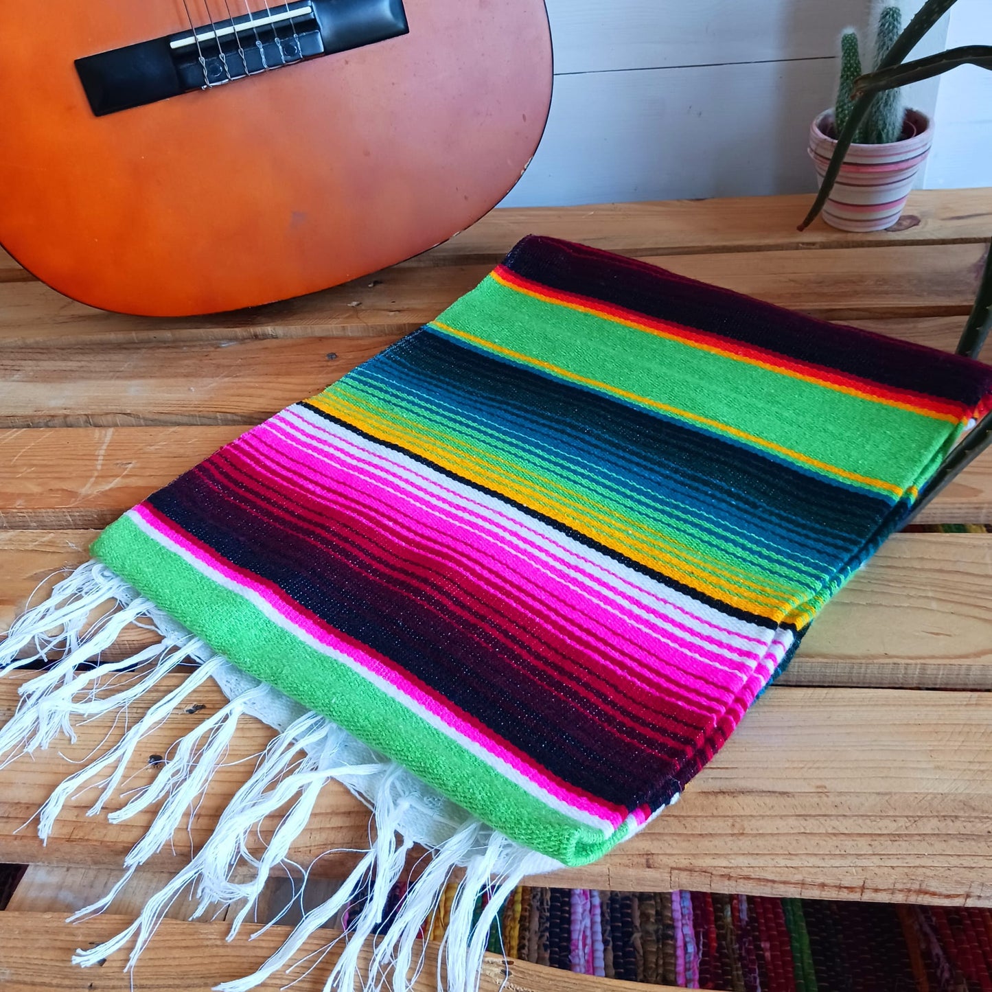 Mexican Serape Light Green