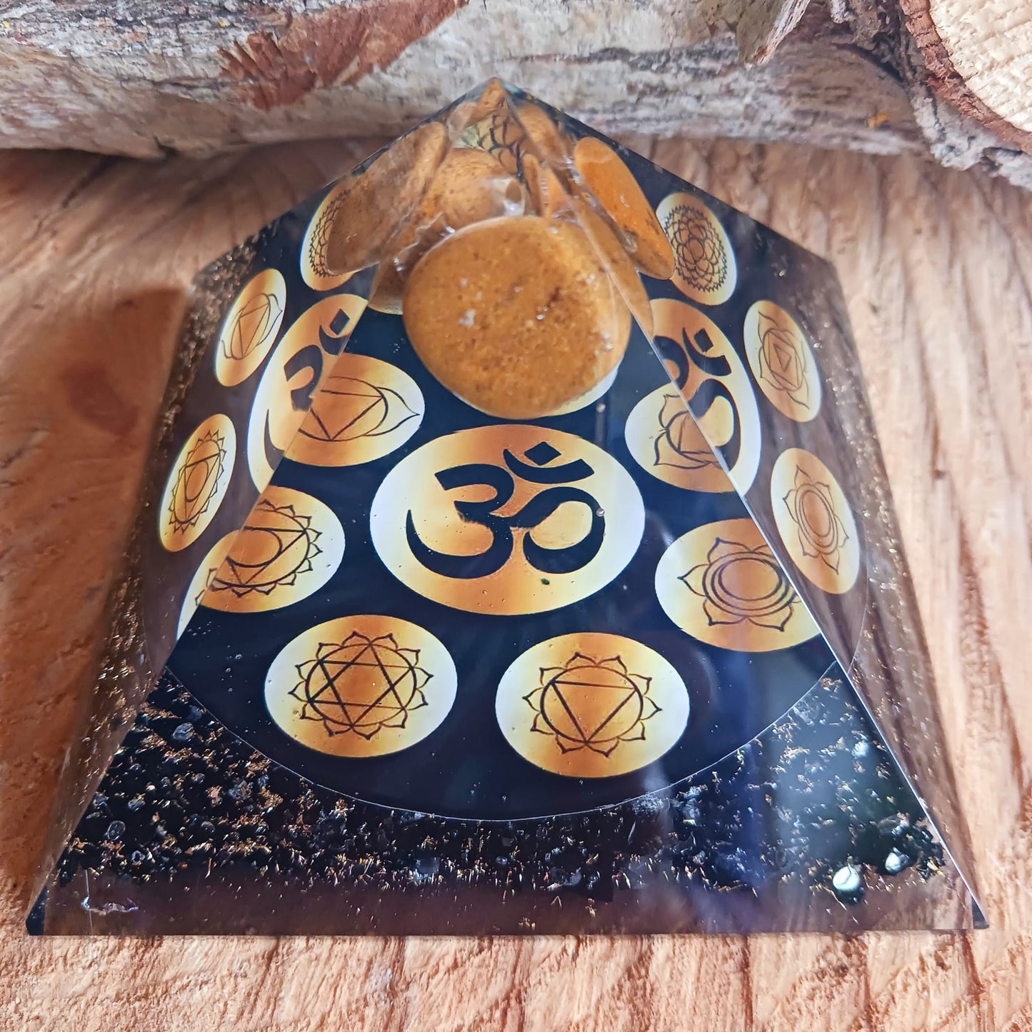 Orgonite Pyramid | Midnight Om Chakra | 90mm