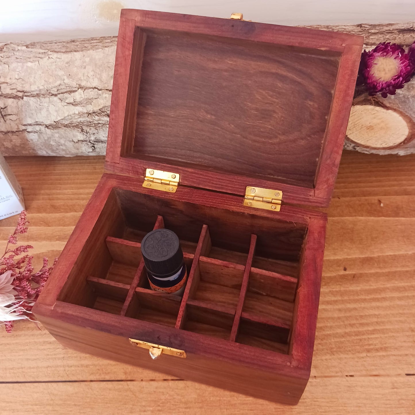 Wooden Essential Oil Box (For 12 Bottles)