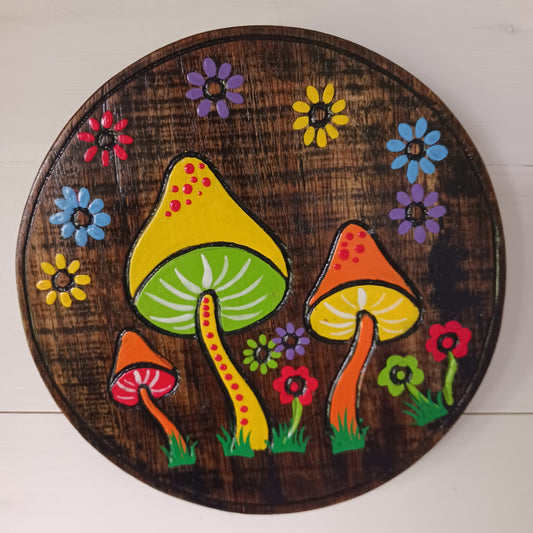 Mushroom Wall Plaque | Magic Mushroom wall plaque groovy Mushrooms